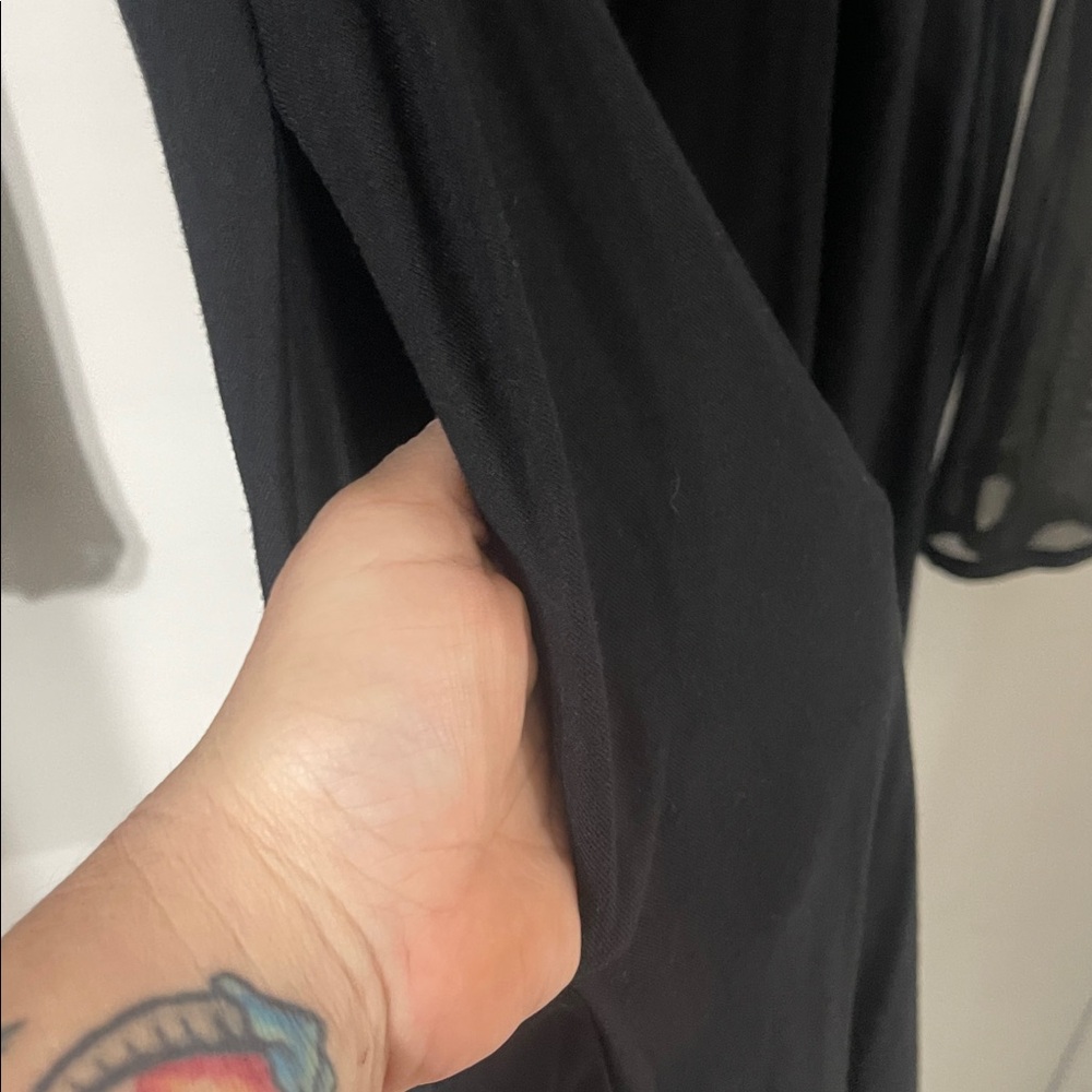 NWT Social Collision black gothic long-sleeve dress. - Picture 6 of 11